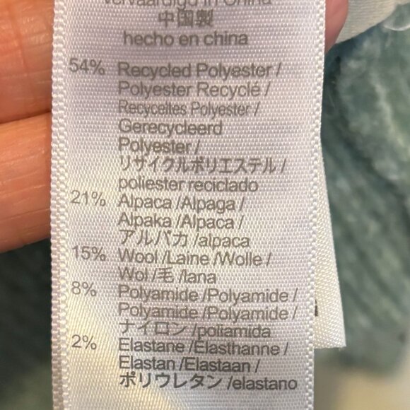 Madewell Havener Frosted Sage Alpaca Wool Blend Cable Sweater - Picture 11 of 13